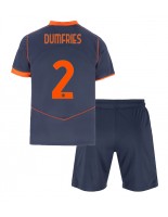 Inter Milan Denzel Dumfries #2 Tredjedraktsett Barn 2025-26 Korte ermer (+ bukser)